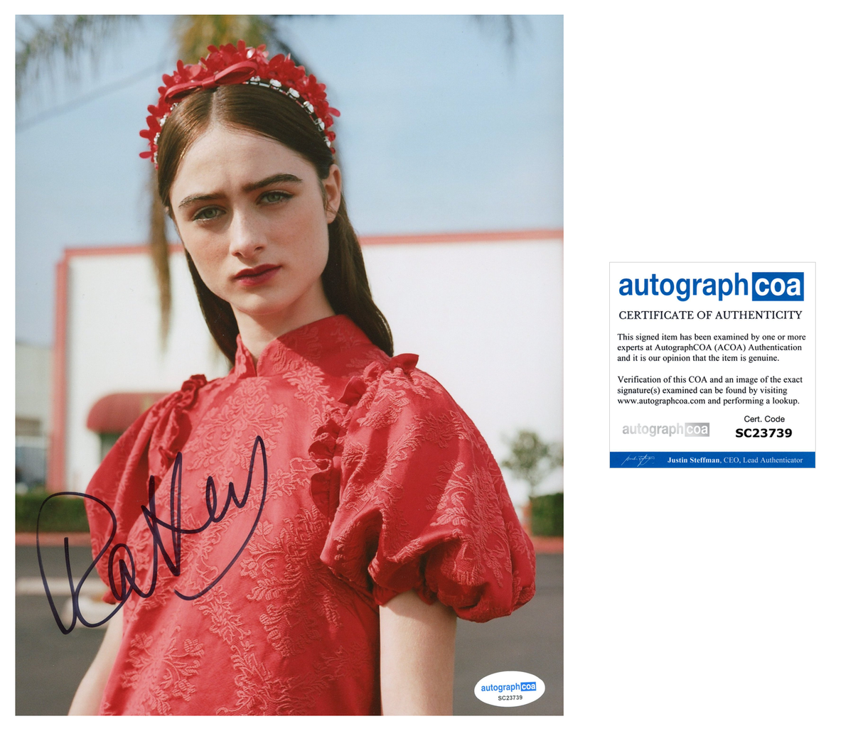 Raffey Cassidy Signed Autograph 8x10 Photo Acoa Outlaw Hobbies