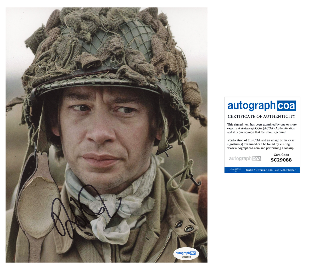 Dexter Fletcher Band of Brothers Signed Autograph 8x10 Photo ACOA