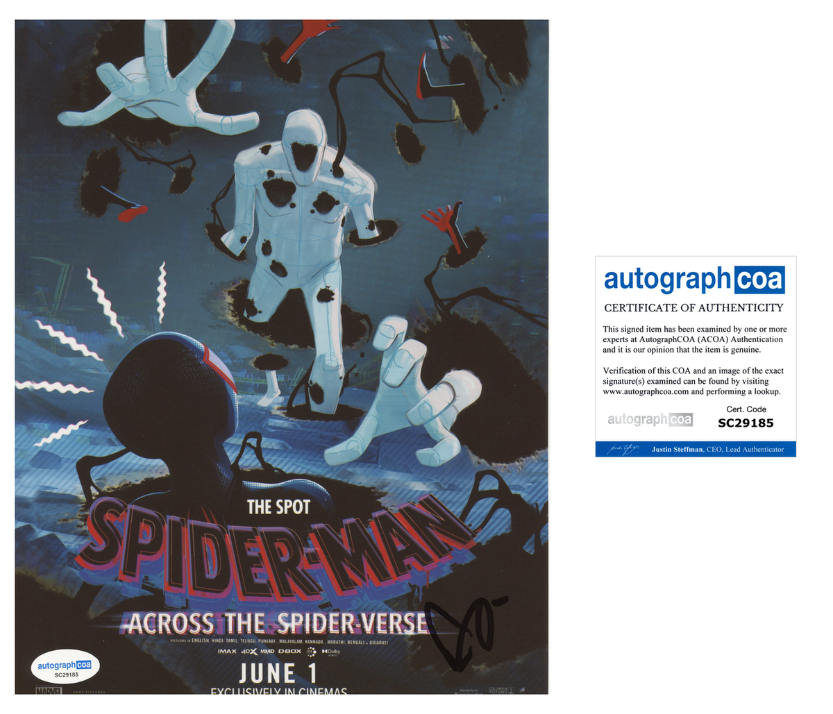 Spider-Man: Across the Spider-Verse - Signed Poster + COA – Poster