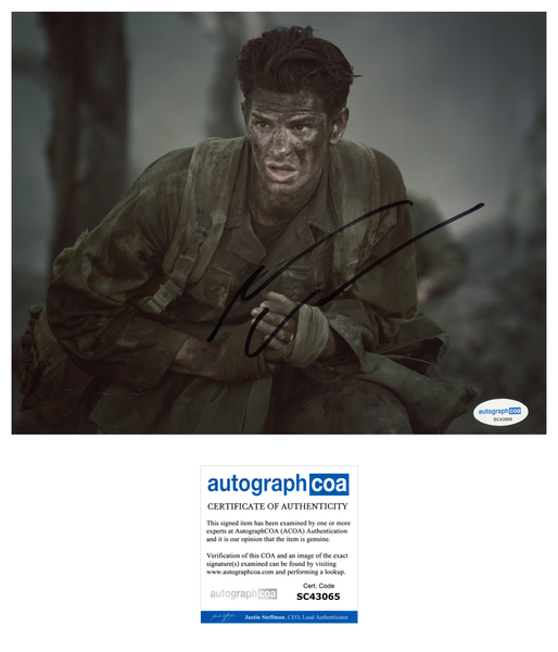 Andrew Garfield Hacksaw Ridge Signed Autograph 8x10 Photo ACOA