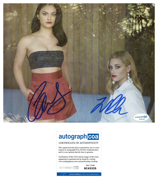 Camila Mendes Lili Reinhart Riverdale Signed Autograph 8x10 Photo ACOA