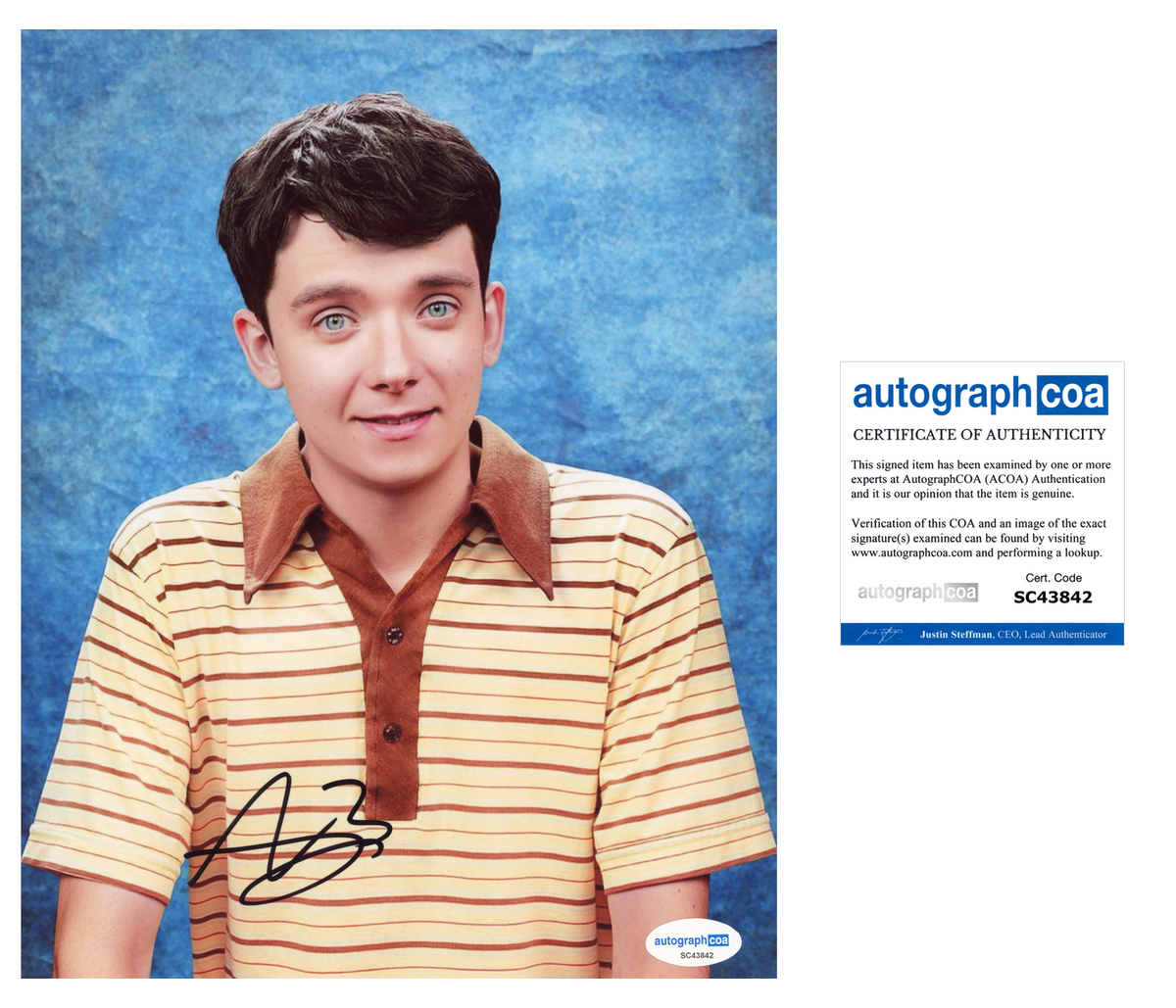 Asa Butterfield Sex Education Signed Autograph 8x10 Photo Acoa Outlaw Hobbies Authentic Autographs