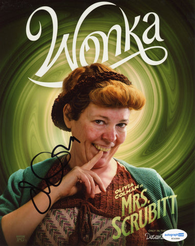 Olivia Colman Wonka Signed Autograph 8x10 Photo ACOA