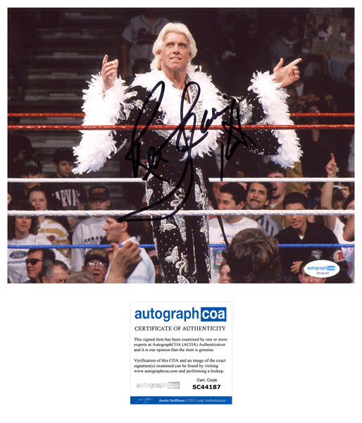 Ric Flair WWE Signed Autograph 8x10 Photo ACOA