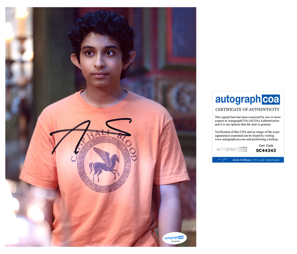 Aryan Simhadri Percy Jackson Signed Autograph 8x10 Photo ACOA