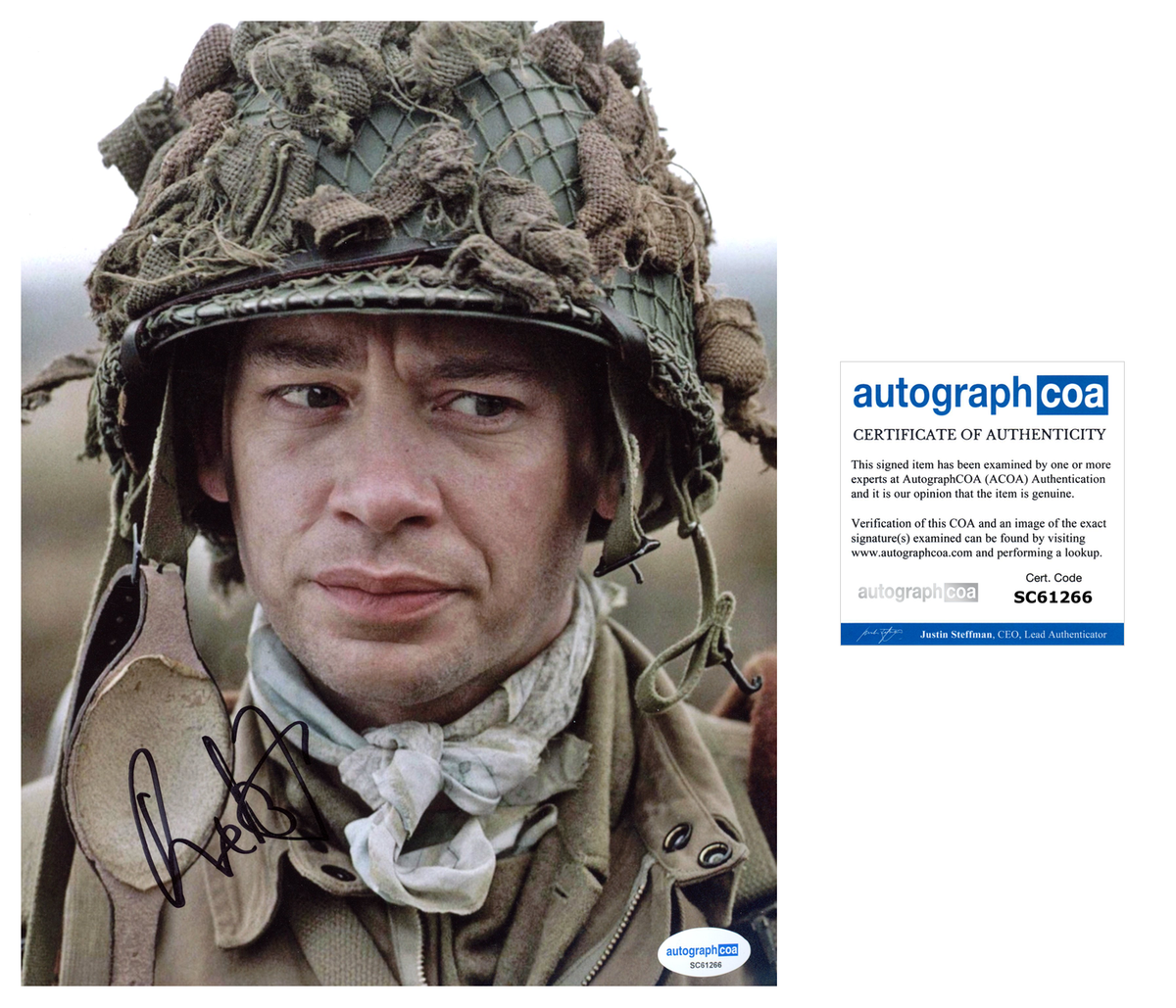 Dexter Fletcher Band of Brothers Signed Autograph 8x10 Photo ACOA