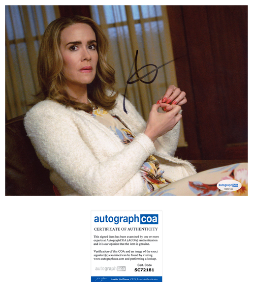 Sarah Paulson American Horror Signed Autograph 8x10 Photo ACOA