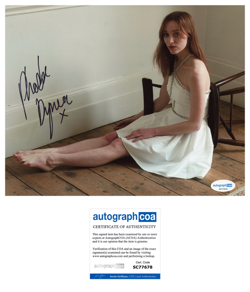 Phoebe Dynevor Bridgerton Sexy Signed Autograph ACOA 8x10 *Rare full signature*