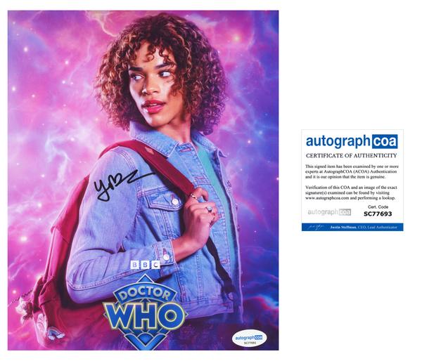 Yasmin Finney Doctor Who Signed Autograph 8x10 Photo ACOA
