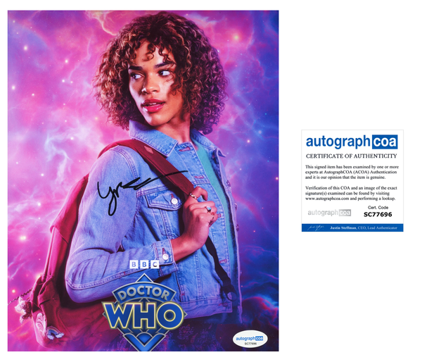 Yasmin Finney Doctor Who Signed Autograph 8x10 Photo ACOA