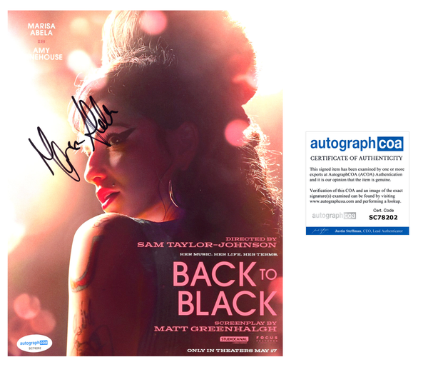 Marisa Abela Back to Black Signed Autograph 8x10 Photo ACOA