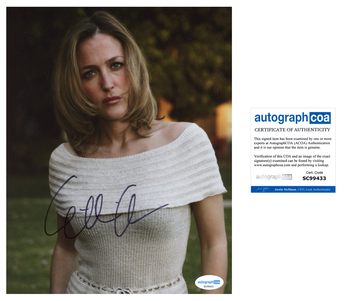 Gillian Anderson Sexy Signed Autograph 8x10 Photo ACOA Outlaw Hobbies gillian-anderson-sexy-signed-autograph-8x10-photo-acoa-outlaw-hobbies