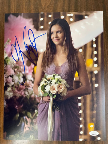 Nina Dobrev Vampire Diaries Signed Autograph 11x14 JSA COA