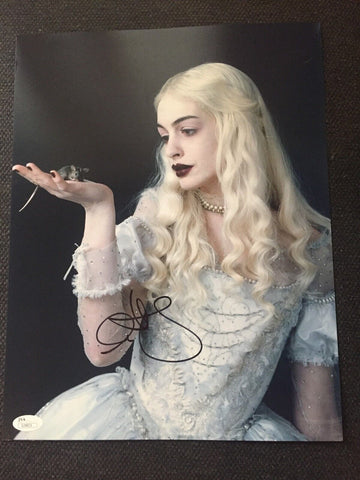 Anne Hathaway Alice in Wonderland Signed Autograph 11x14 JSA COA
