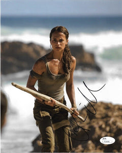 Alicia Vikander Tomb Raider SIgned Autograph 8x10 Photo JSA COA
