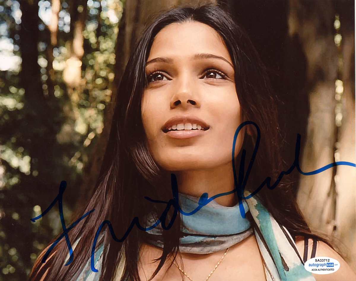 Freida Pinto Sexy Signed Autograph 8x10 Photo ACOA | Outlaw Hobbies  Authentic Autographs