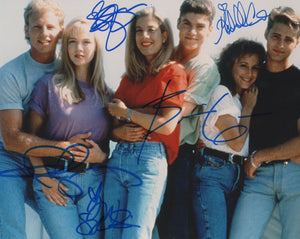 90210 Jenne Garth Ian Ziering Tori Spelling Brian Austin Green Shannen Doherty Signed Autograph 8x10 Photo COA - Outlaw Hobbies Authentic Autographs