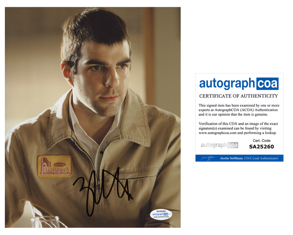 Zachary Quinto Heroes Signed Autograph 8x10 Photo ACOA #13 - Outlaw Hobbies Authentic Autographs