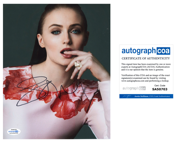 Sophie Turner Sexy Game of Thrones Signed Autograph 8x10 Photo ACOA