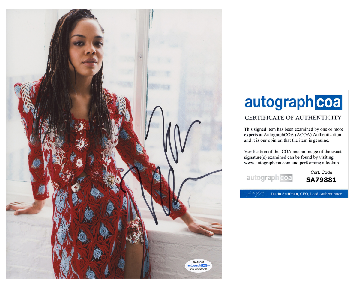 Tessa Thompson Thor Signed Autograph 8x10 Photo Acoa Outlaw Hobbies