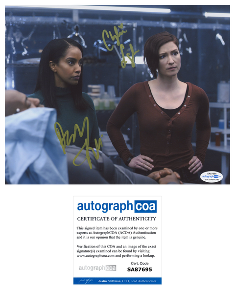 Azie Tesfai Chyler Leigh Supergirl Signed Autograph 8x10 Photo ACOA