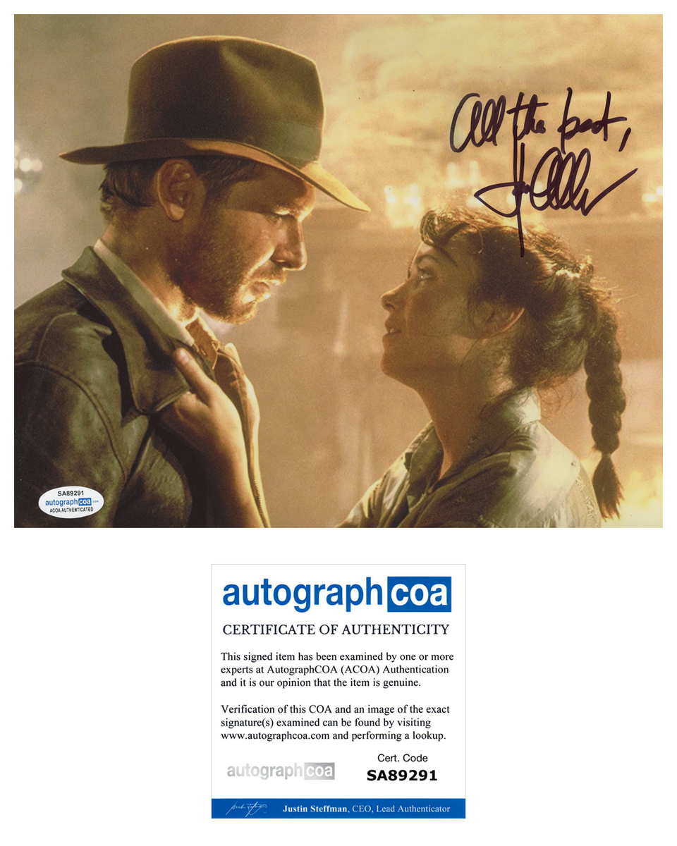 Karen Allen Indiana Jones Signed Autograph 8x10 Photo ACOA Outlaw Hobbies Authentic Autographs