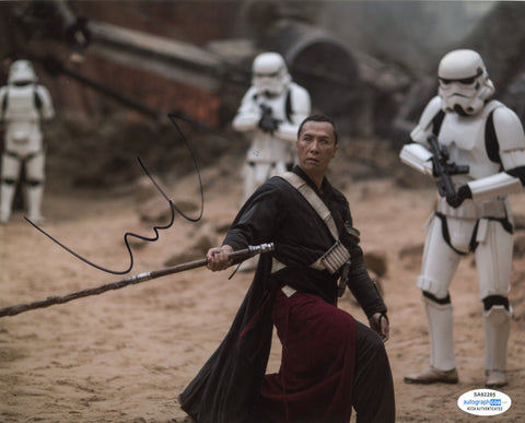 Donnie Yen Rogue One Star Wars Signed Autograph 8x10 Photo ACOA