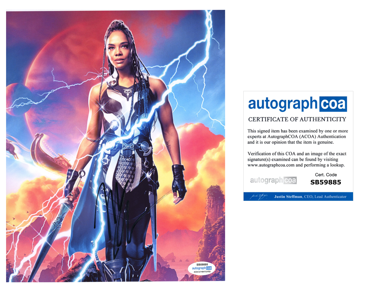 Tessa Thompson Thor Love And Thunder Signed Autograph 8x10 Photo Acoa