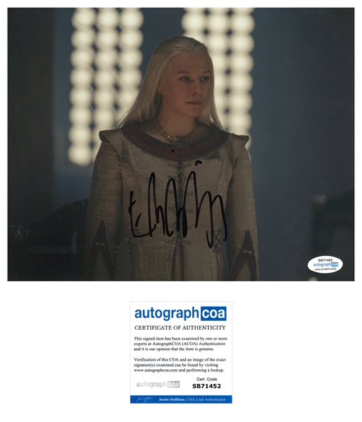 Emma D'Arcy House of the Dragon Signed Autograph 8x10 PHoto ACOA