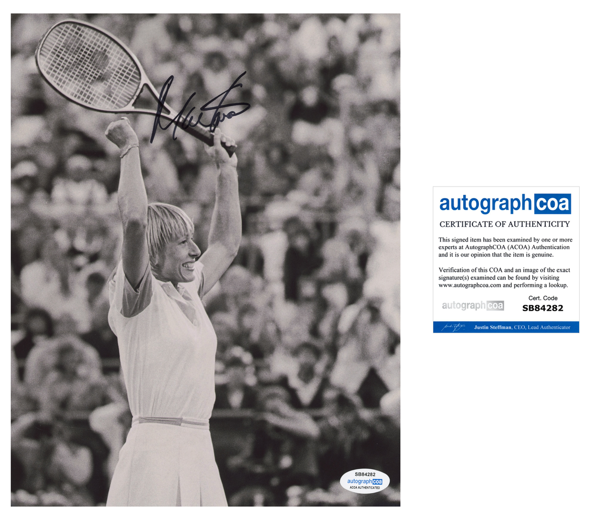 Martina Navratilova Tennis Signed Autograph 8x10 Photo ACOA | Outlaw ...