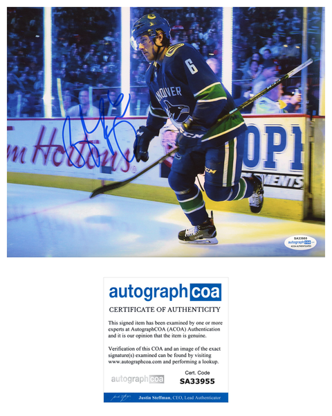 Brock Boeser Vancouver Canucks Signed Autograph 8x10 Photo #1
