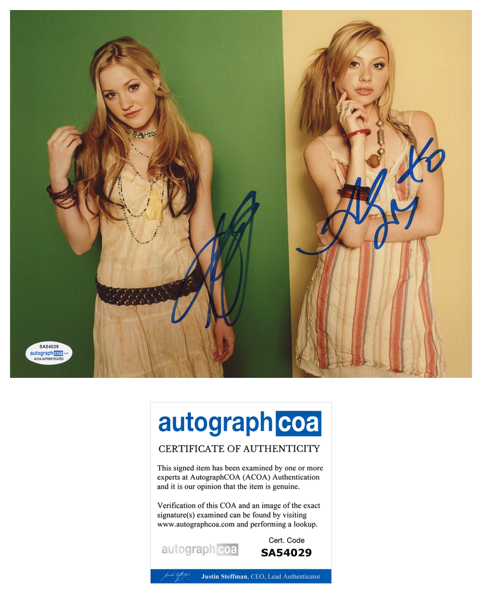 Aly & Aj Michalka 78Violet Signed Autograph 8x10 Photo ACOA