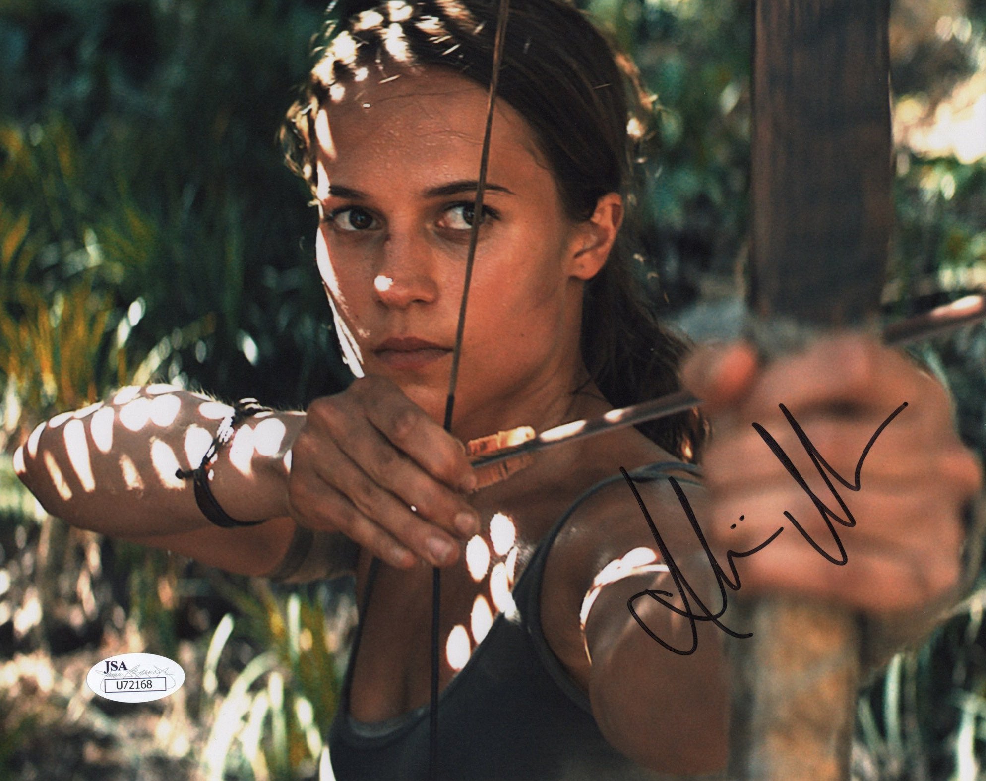 Alicia Vikander Tomb Raider Signed Autograph 8x10 Photo JSA COA