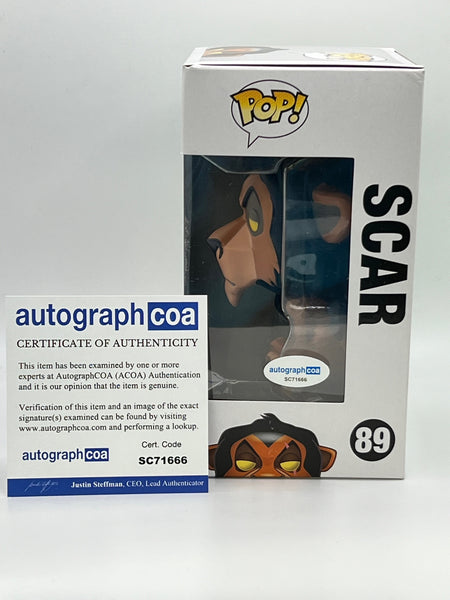 Jeremy Irons Scar Signed Autograph Funko ACOA Lion King