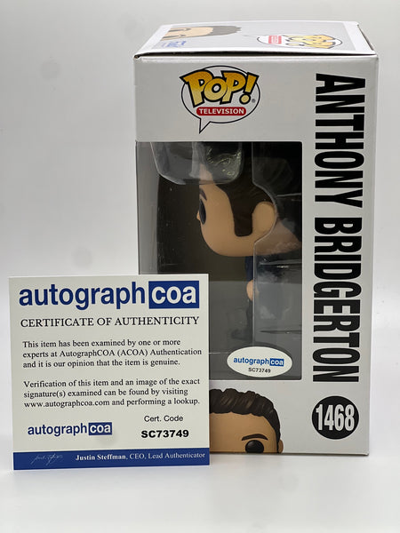 Jonathan Bailey Bridgerton Signed Autograph Funko ACOA