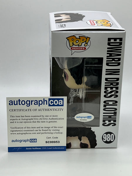 Johnny Depp Edward Scissorhands Signed Autograph Funko ACOA