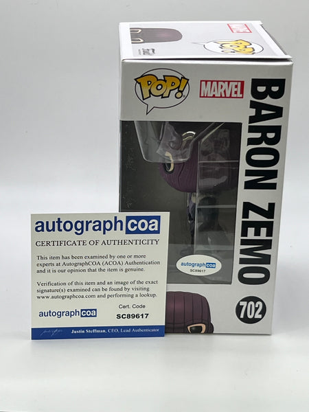 Daniel Bruhl Baron Zemo Signed Autograph Funko ACOA