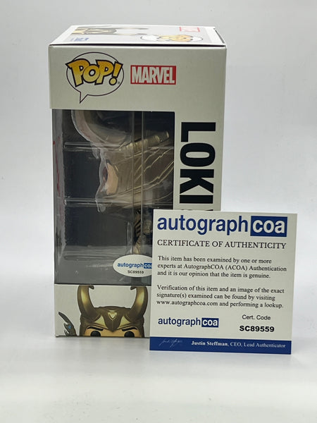 Tom Hiddleston Loki Signed Autograph Funko ACOA