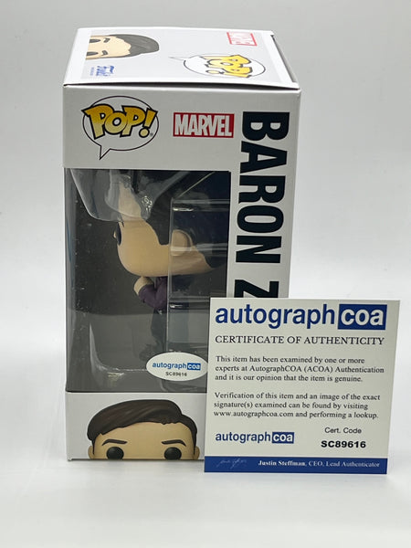 Daniel Bruhl Baron Zemo Signed Autograph Funko ACOA