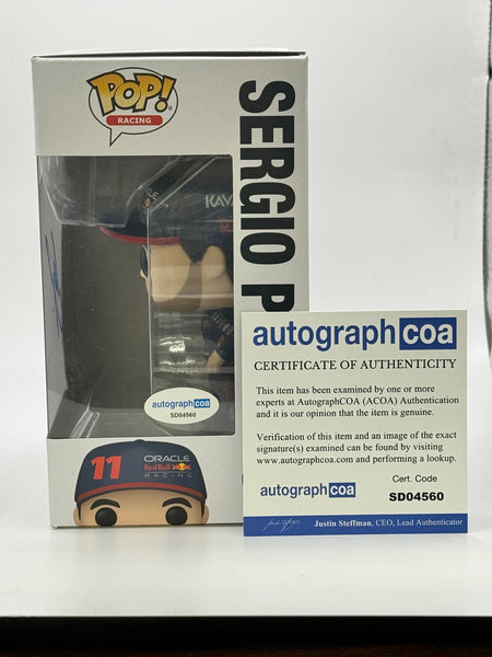 Sergio Perez F1 Driver Signed Autograph Funko ACOA