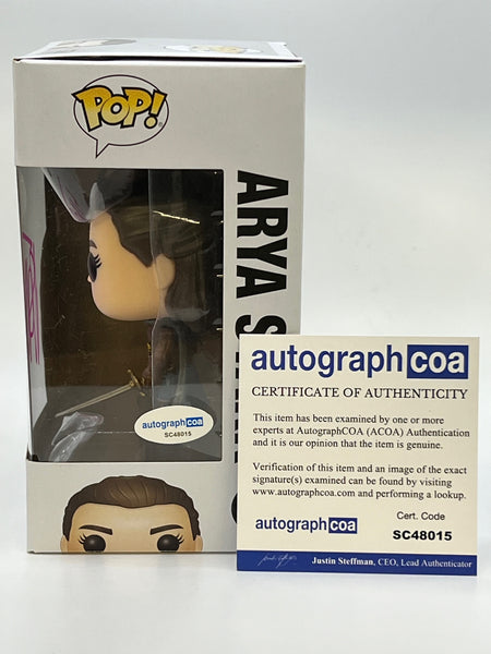 Maisie Williams Signed Arya Game of Thrones Autograph Funko ACOA