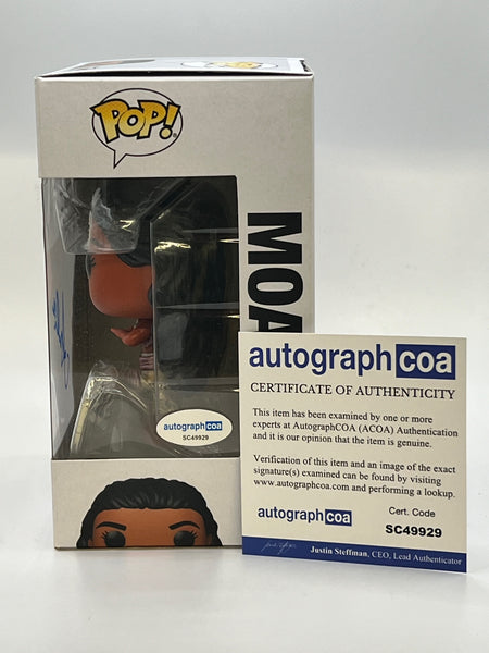 Auli'i Cravalho Moana Signed Autograph Funko Pop ACOA