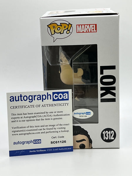 Tom Hiddleston Loki Signed Autograph Funko ACOA