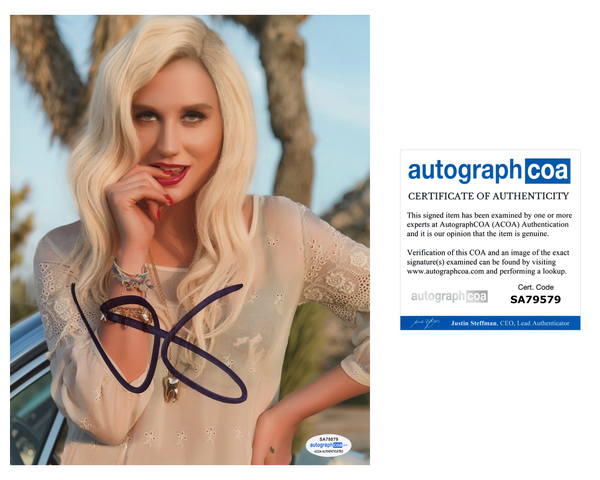Kesha Sexy Signed Autograph 8x10 Photo ACOA