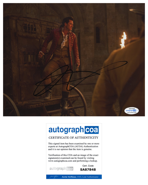 Luke Evans Beauty and the Beast Signed Autograph 8x10 Photo ACOA
