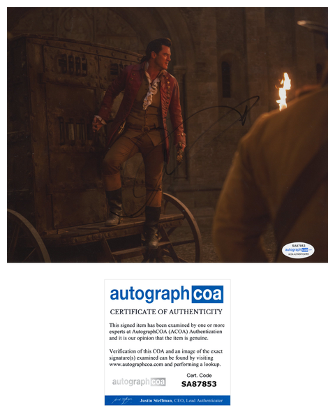 Luke Evans Beauty and the Beast Signed Autograph 8x10 Photo ACOA