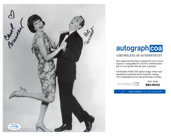 Carol Burnett Bob Newhart Signed Autograph 8x10 Photo ACOA