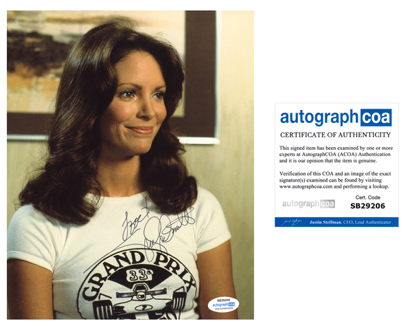 Jaclyn Smith Charlie's Angels Signed Autograph 8x10 Photo ACOA