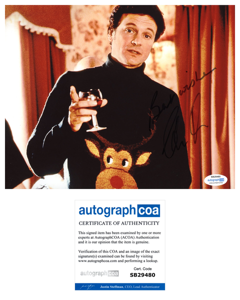 Colin Firth Love Actually Signed Autograph 8x10 Photo ACOA