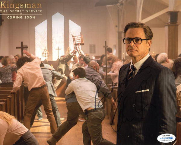 Colin Firth Kingsman Signed Autograph 8x10 Photo ACOA